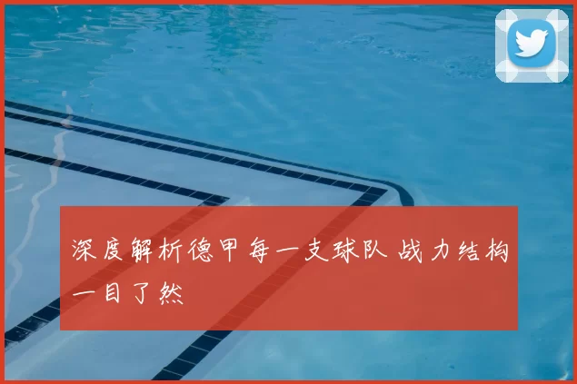深度解析德甲每一支球队 战力结构一目了然